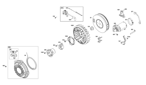 Part Location Diagram of 845489 Briggs and Stratton Flywheel